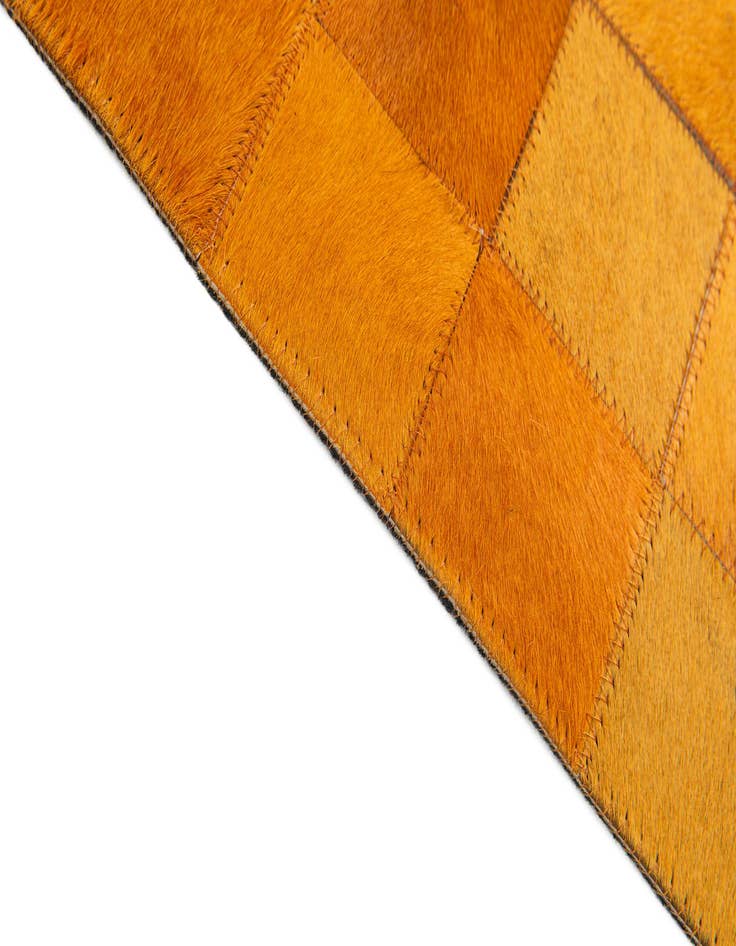 Detail image of  5' 3 x 8' 2 Cowhide Stocks Rug