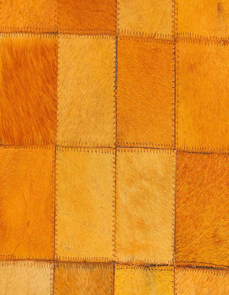 Detail image of  5' 3 x 8' 2 Cowhide Stocks Rug