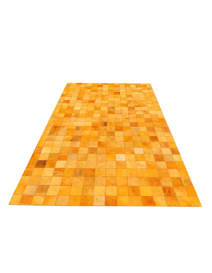 Detail image of  5' 2 x 8' Cowhide Stocks Rug