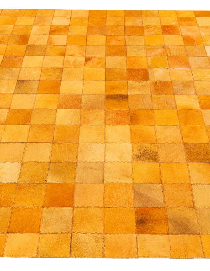 Detail image of  5' 2 x 8' Cowhide Stocks Rug