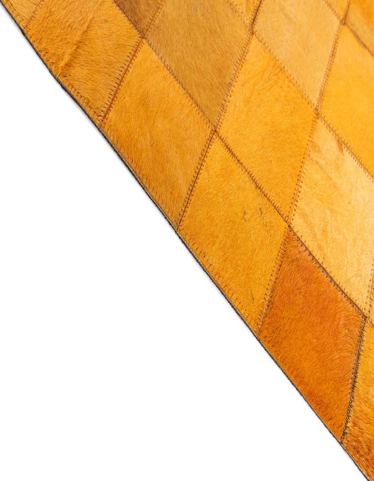 Detail image of  5' 2 x 8' Cowhide Stocks Rug