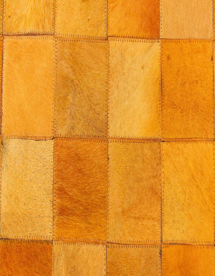 Detail image of  5' 2 x 8' Cowhide Stocks Rug