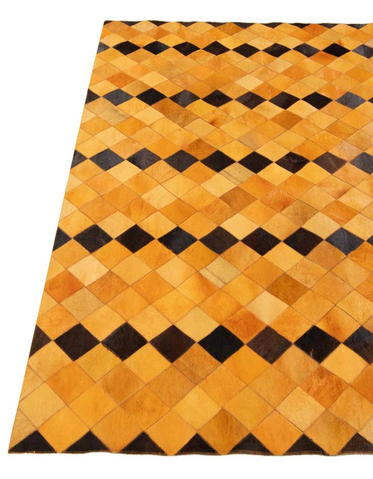 Detail image of  5' 1 x 8' Cowhide Stocks Rug