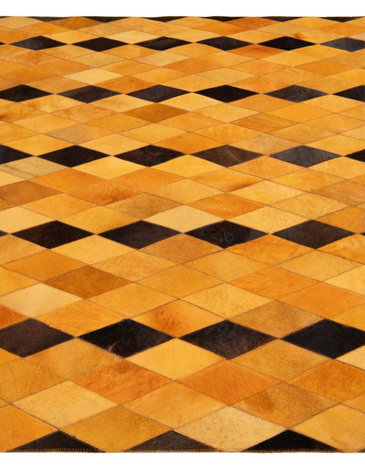 Detail image of  5' 1 x 8' Cowhide Stocks Rug