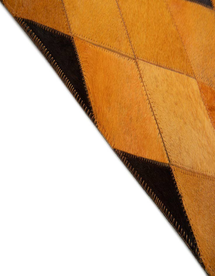 Detail image of  5' 1 x 8' Cowhide Stocks Rug