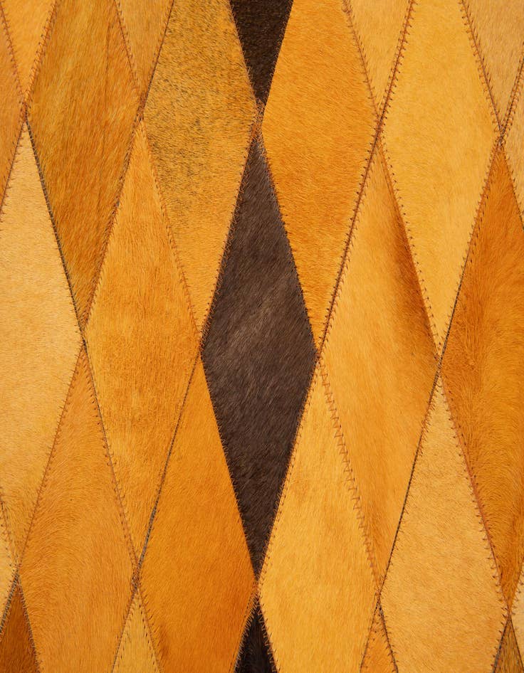 Detail image of  5' 1 x 8' Cowhide Stocks Rug