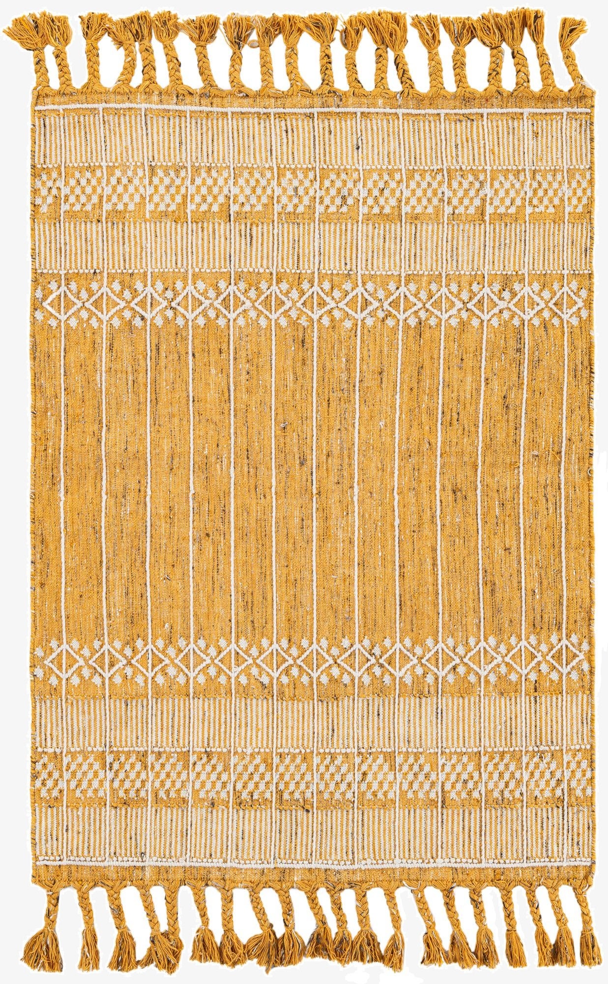  4' 1 x 6' 1  Washable Eco Bohemian Indoor / Outdoor Rug