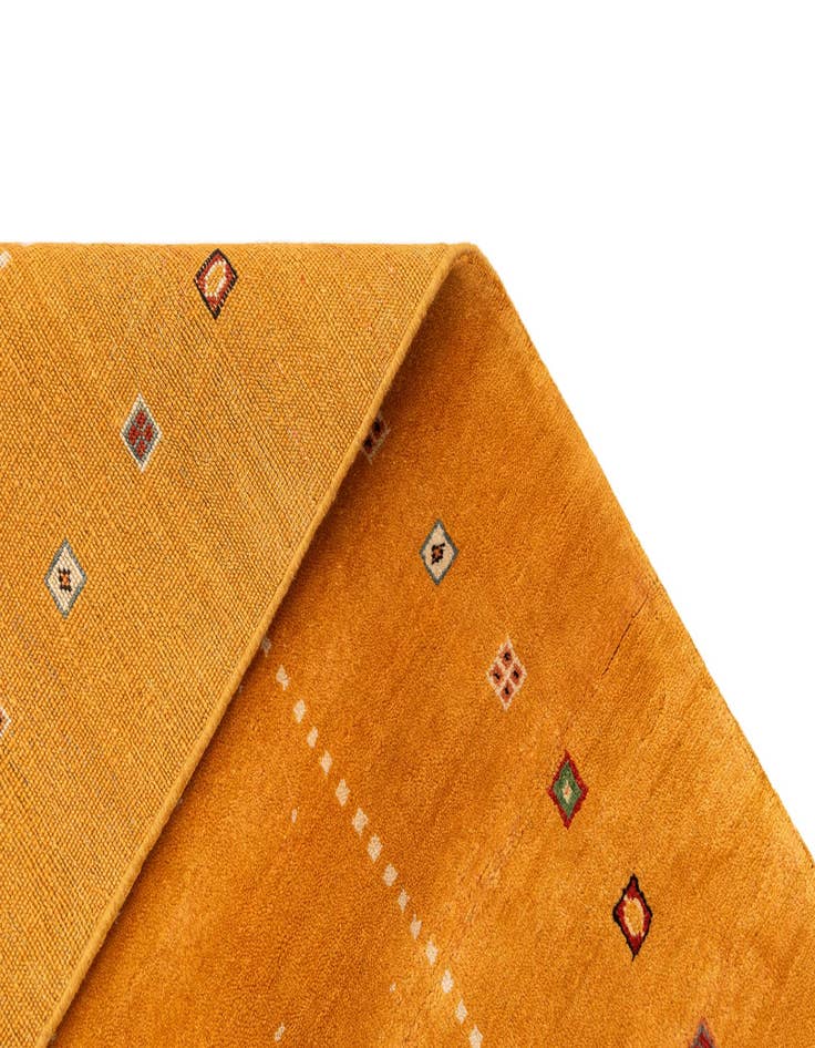 Detail image of  4' 10 x 6' 9  Hand Knotted Gabbeh Wool Rug