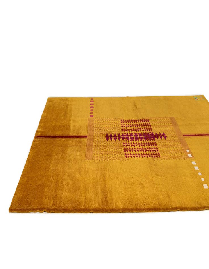 Detail image of  5' 8 x 7' 7  Hand Knotted Nepal Wool Rug