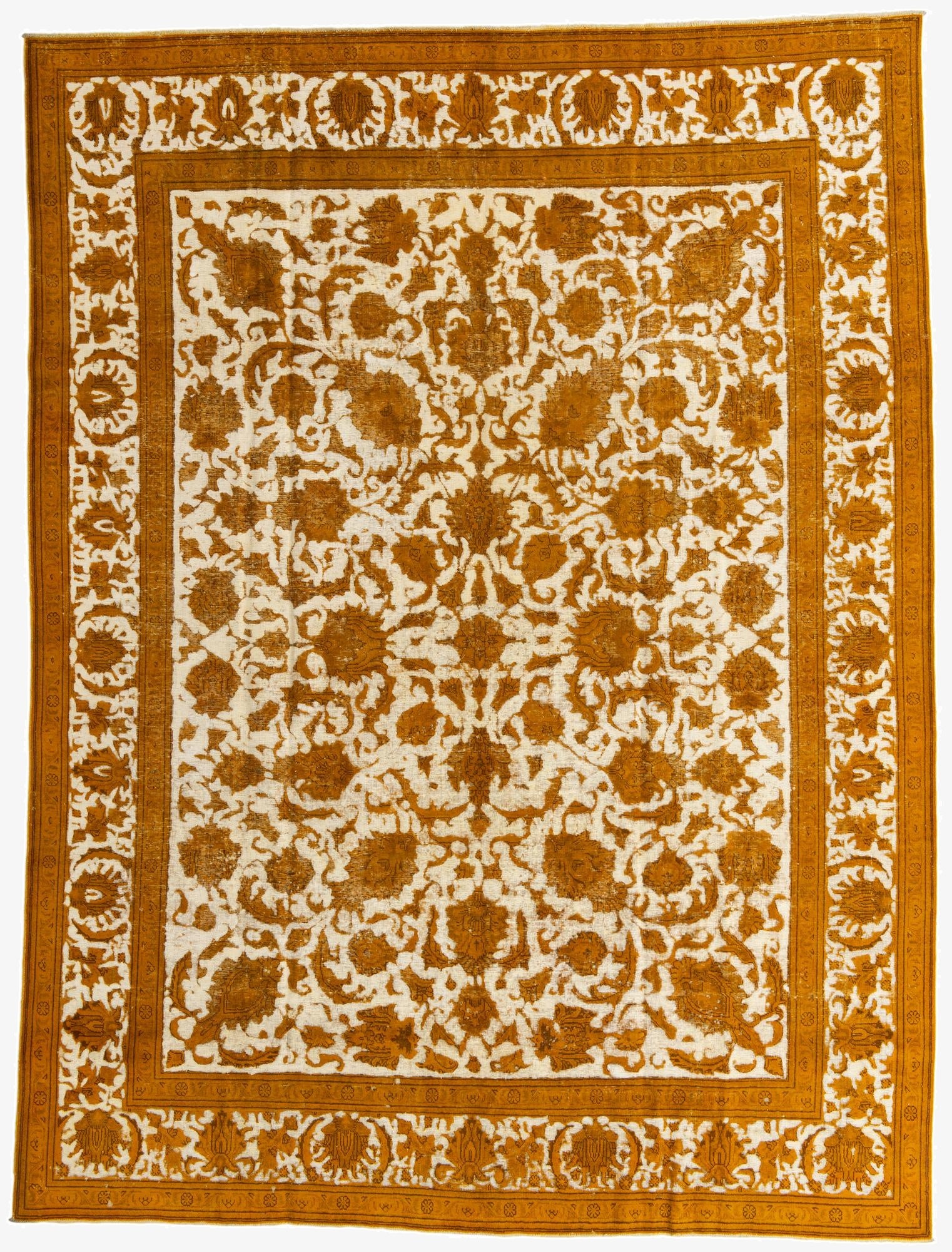  9' 6 x 12' 7  Hand Knotted Ultra Vintage Persian Wool Rug