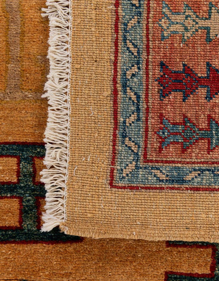 Detail image of  3' 4 x 5'  Hand Knotted Ziegler Wool Rug