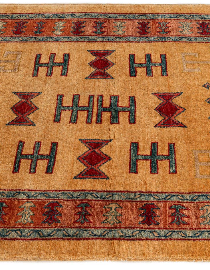Detail image of  3' 4 x 5'  Hand Knotted Ziegler Wool Rug