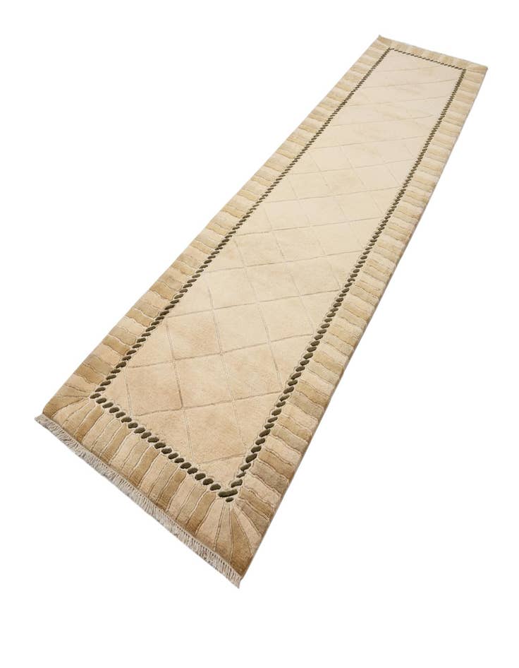 Detail image of  3' 5 x 13' 3  Hand Knotted Darya Wool Runner Rug