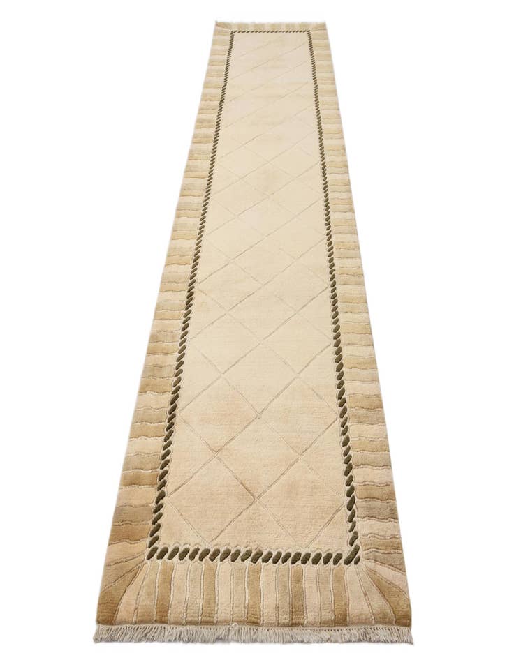 Detail image of  3' 5 x 13' 3  Hand Knotted Darya Wool Runner Rug