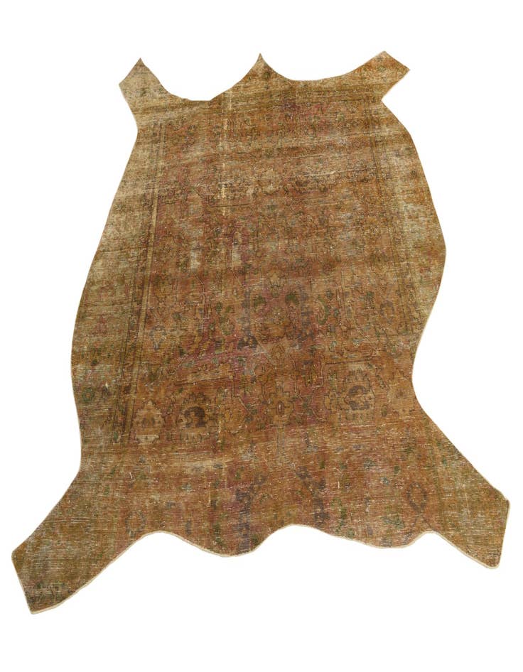 Detail image of  5' 10 x 6' 3  Hand Knotted Ultra Vintage Persian Wool Square Rug