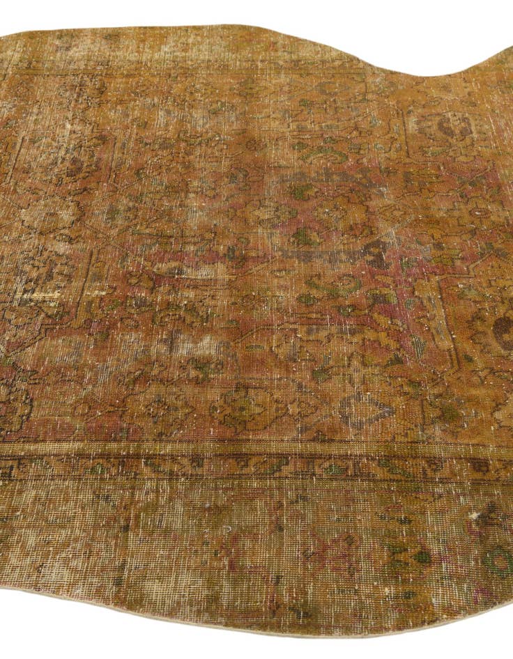 Detail image of  5' 10 x 6' 3  Hand Knotted Ultra Vintage Persian Wool Square Rug