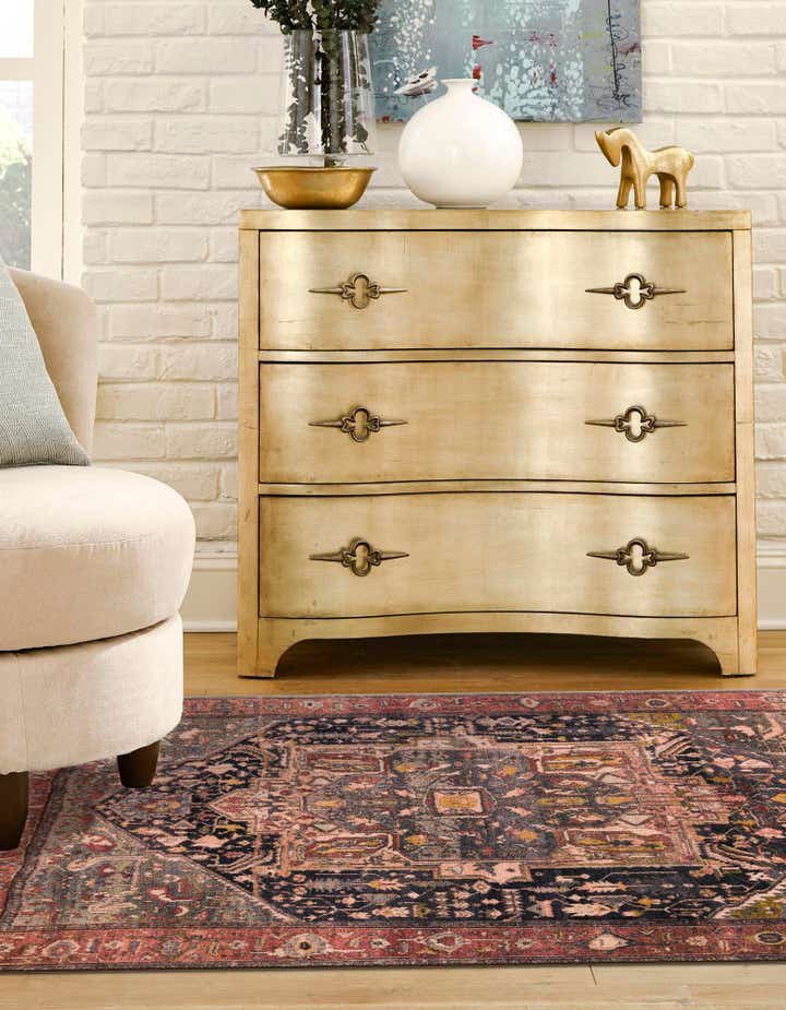 Muted Rust 5' 3 x 5' 3 Averyton Medina Square Rug | Rugs.com