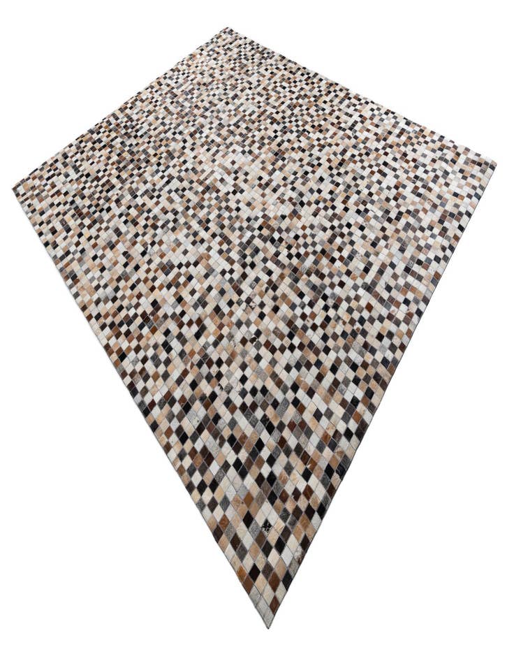 Detail image of  8' 1 x 9' 9 Cowhide Leather Rug