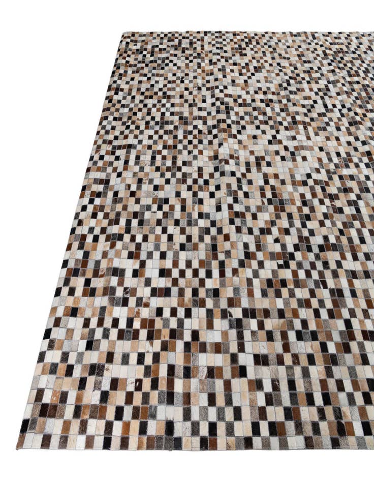 Detail image of  8' 1 x 9' 9 Cowhide Leather Rug