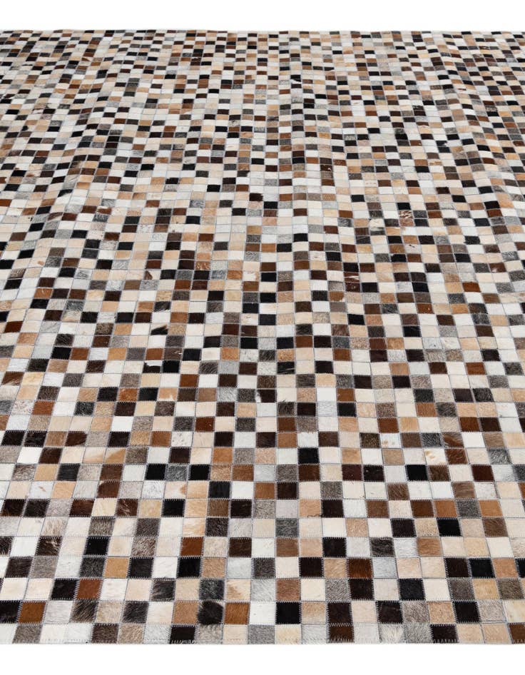 Detail image of  8' 1 x 9' 9 Cowhide Leather Rug