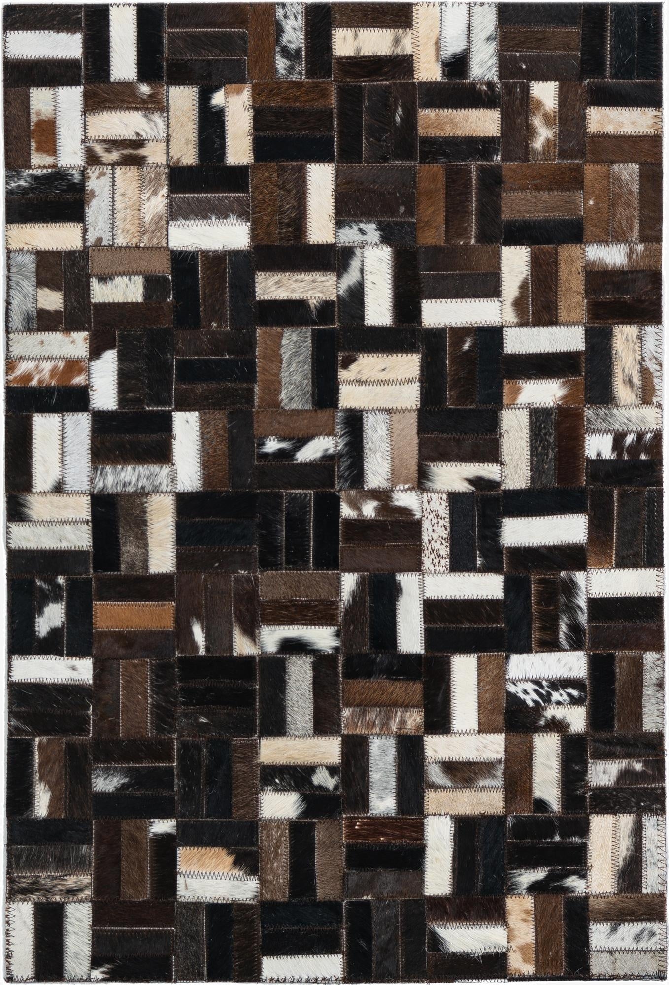  2' x 3' Cowhide Leather Rug