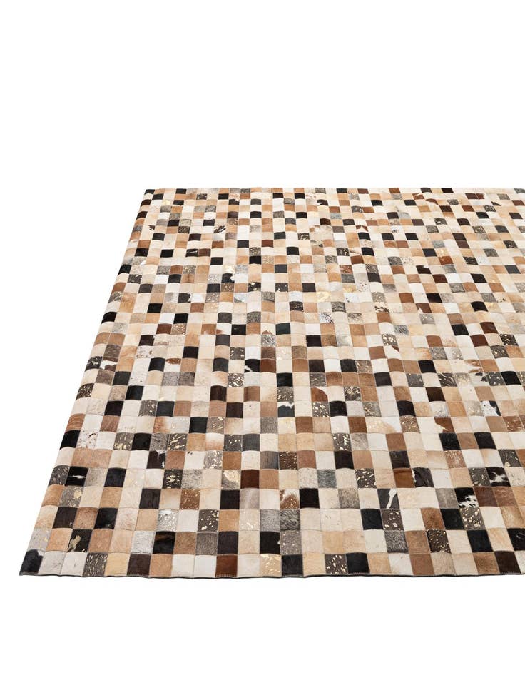 Detail image of  8' 2 x 9' 10 Cowhide - Patchwork Rug