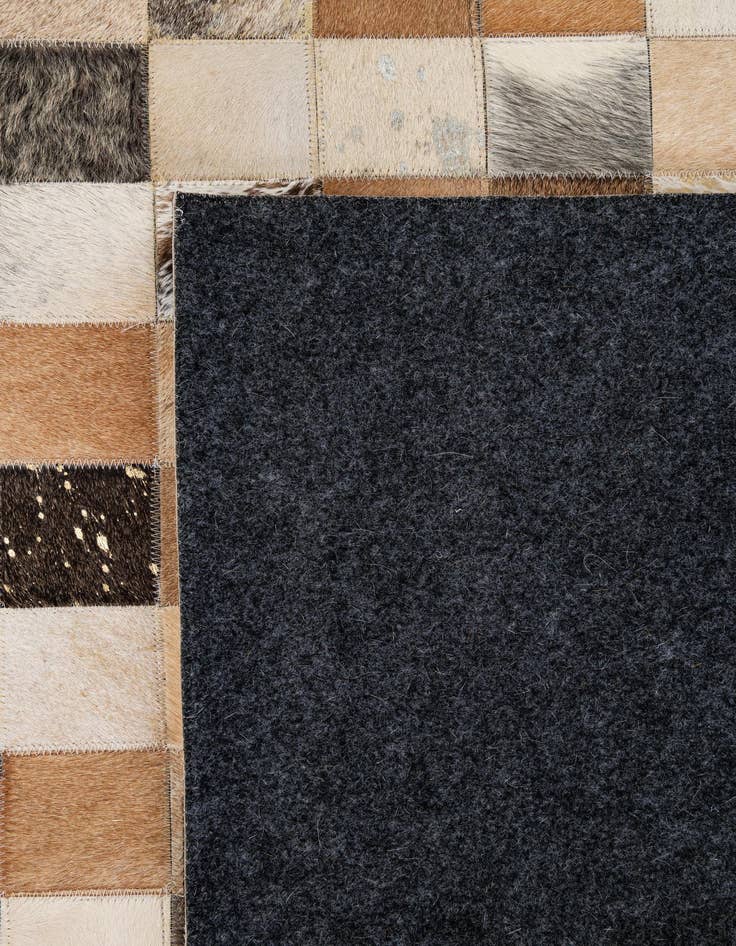 Detail image of  8' 2 x 9' 10 Cowhide - Patchwork Rug
