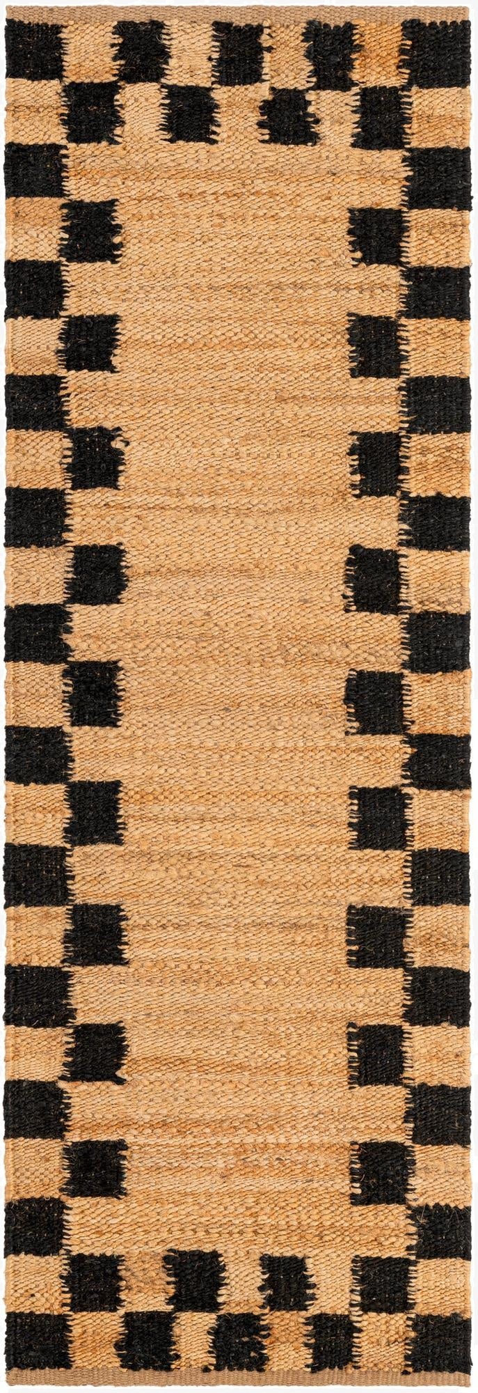  2' x 6' 1  Hand Woven Laurel Handwoven Jute Runner Rug