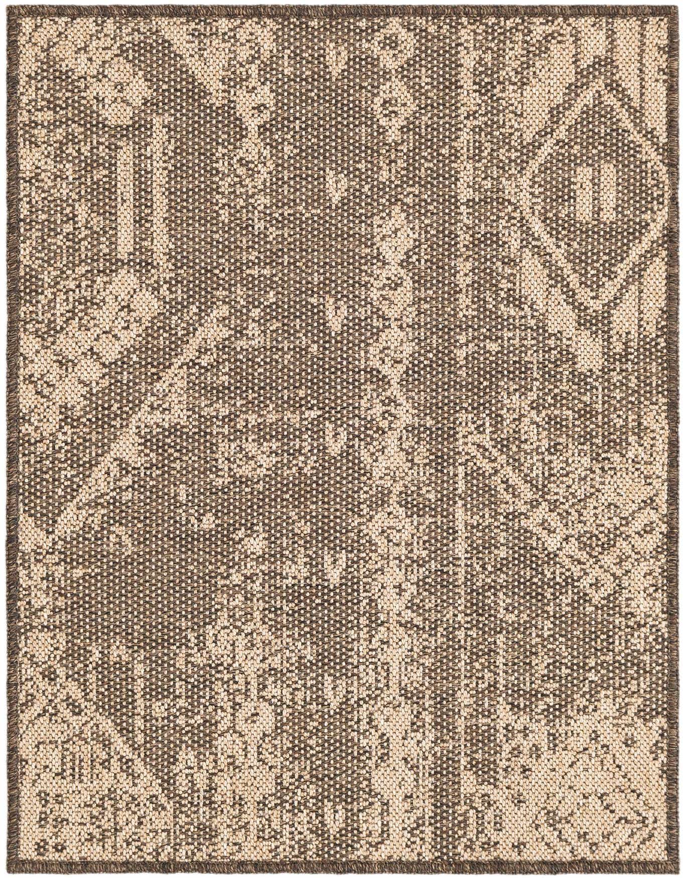 A 2x3 rectangular Rugs.com Dunes rug featuring a Southwestern tribal pattern in browns and tans.