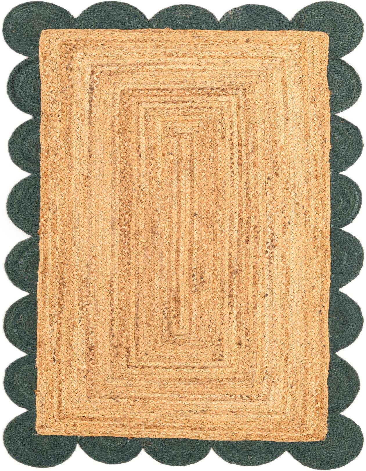 Primary image  3' 1 x 5' 1  Hand Scallop Braided Jute Rug
