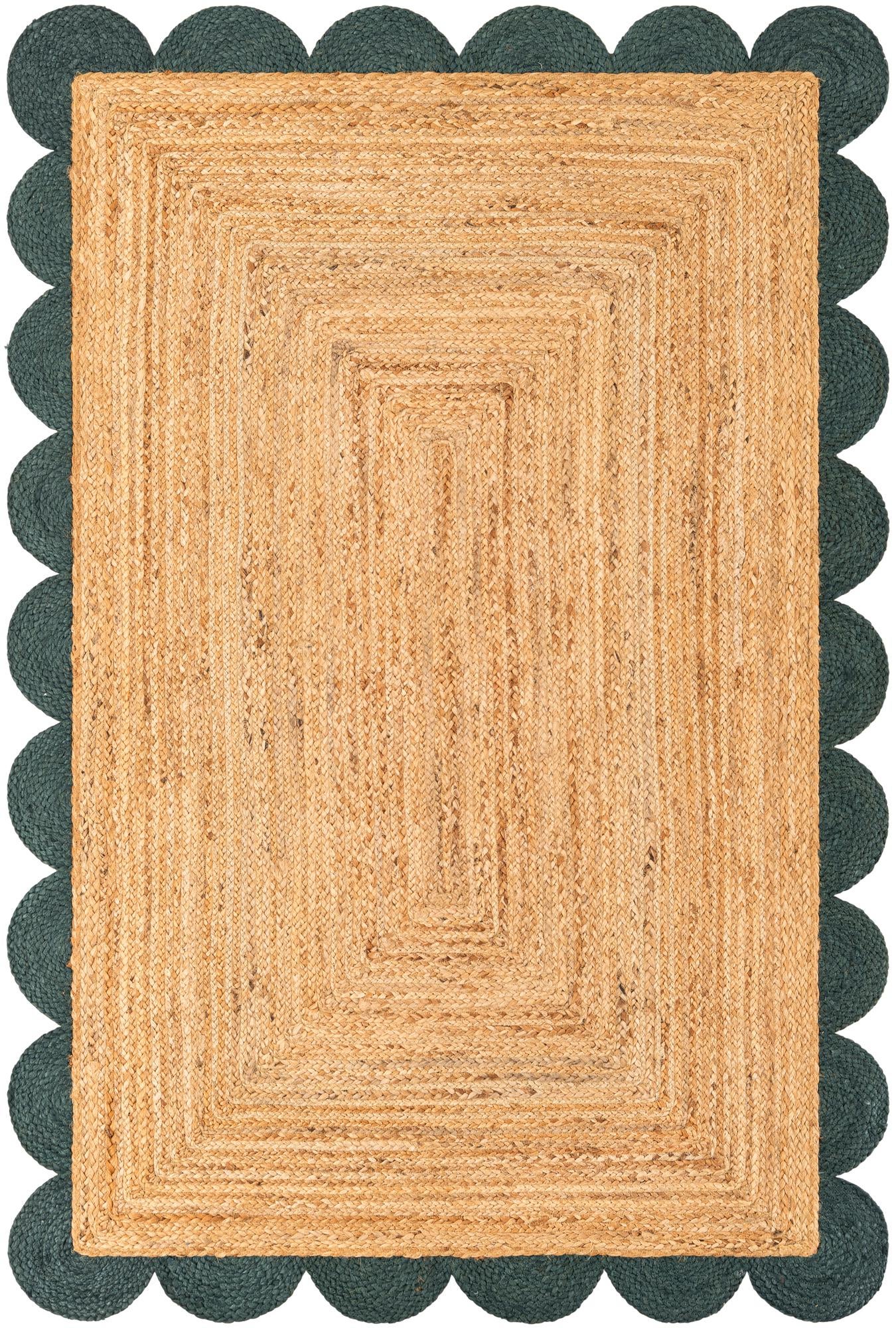 Rug Natural and Green Swatch link