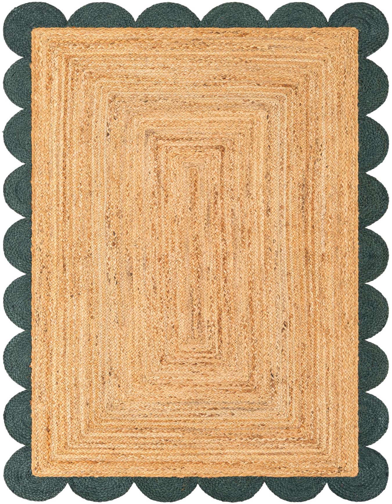 Primary image  4' 1 x 6' 1  Hand Scallop Braided Jute Rug