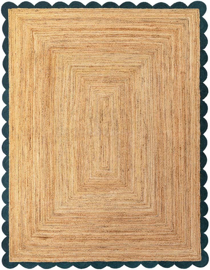 Detail image of 9' x 12' Handmade Scallop Braided Jute Rug