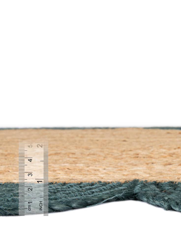 Detail image of  4' 1 x 4' 1  Hand Scallop Braided Jute Round Rug