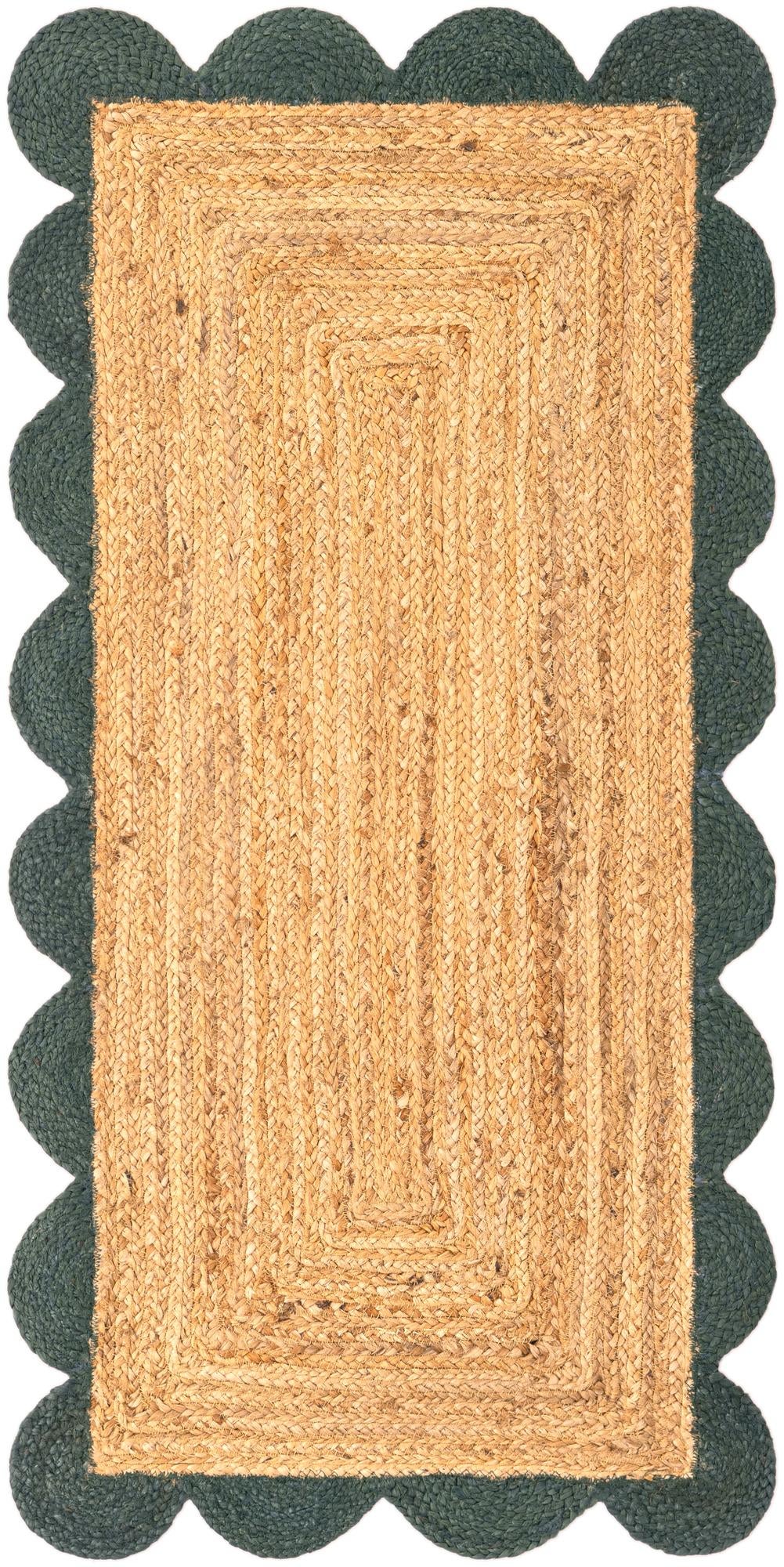 Rug Natural and Green Swatch link