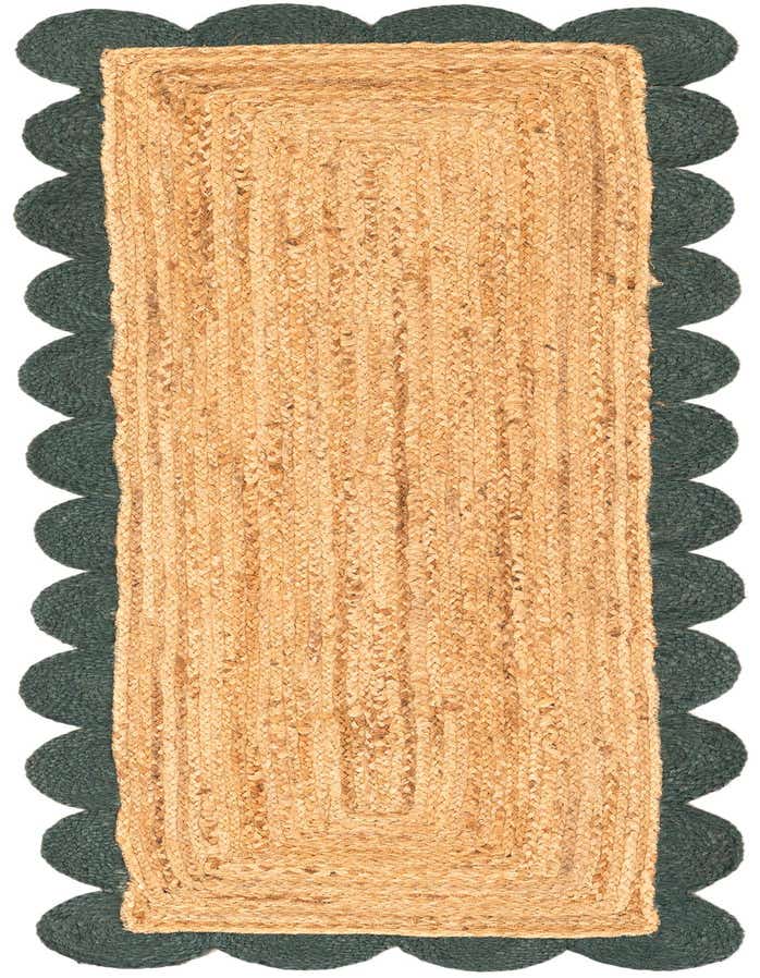 Primary image  2' x 6' 1  Hand Scallop Braided Jute Runner Rug