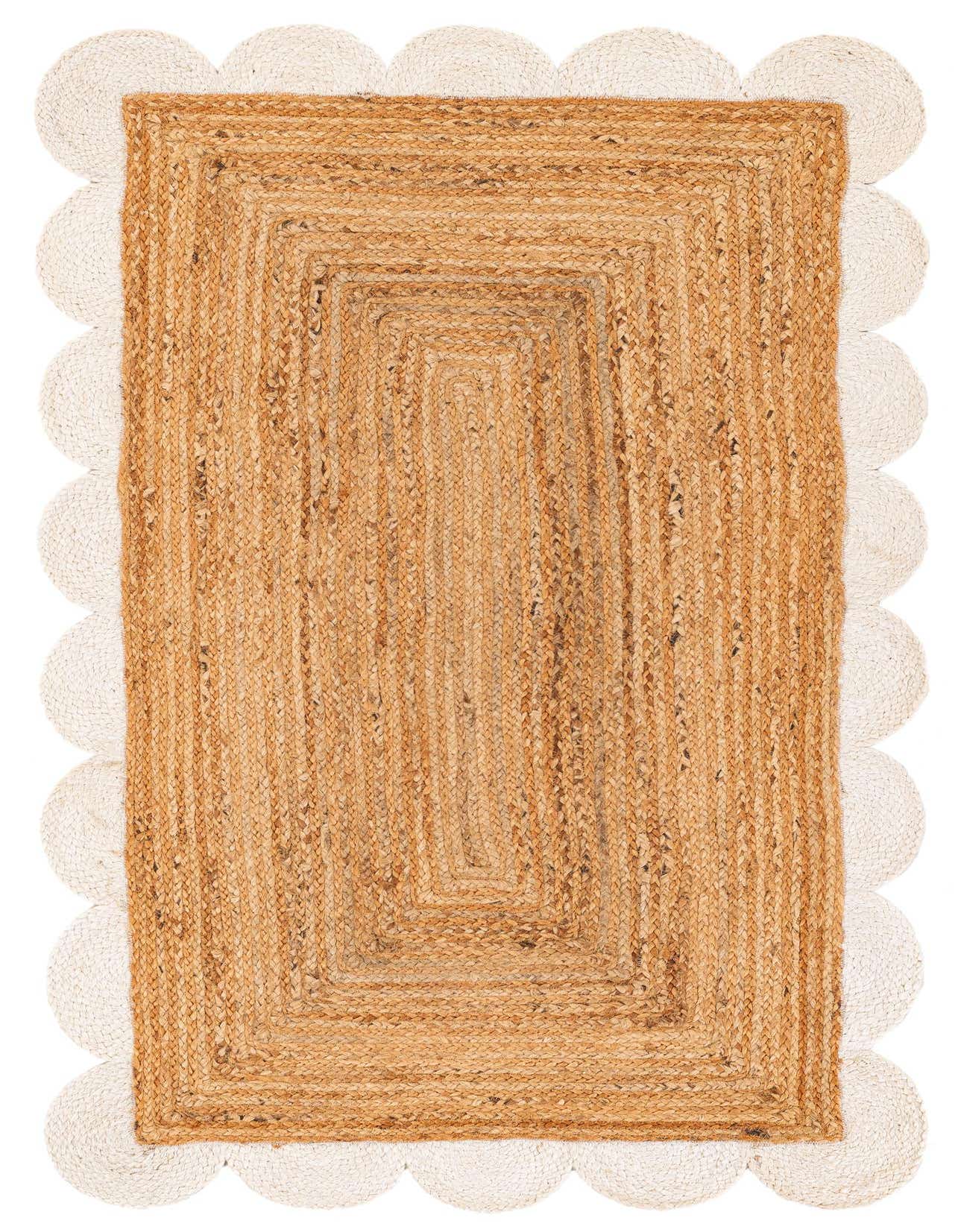 Primary image  3' 1 x 5' 1  Hand Scallop Braided Jute Rug