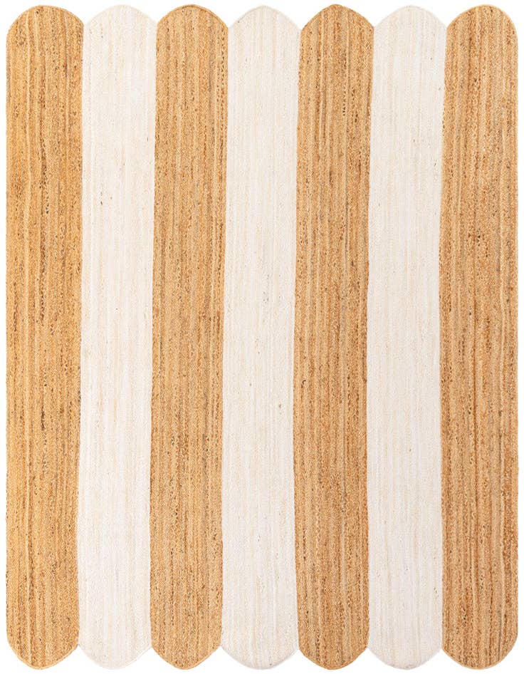 Detail image of  7' 10 x 10'  Hand Scallop Braided Jute Rug