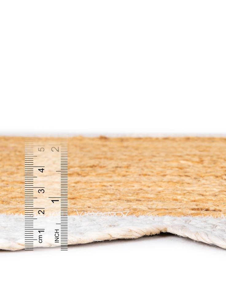 Detail image of  4' 1 x 4' 1  Hand Scallop Braided Jute Round Rug