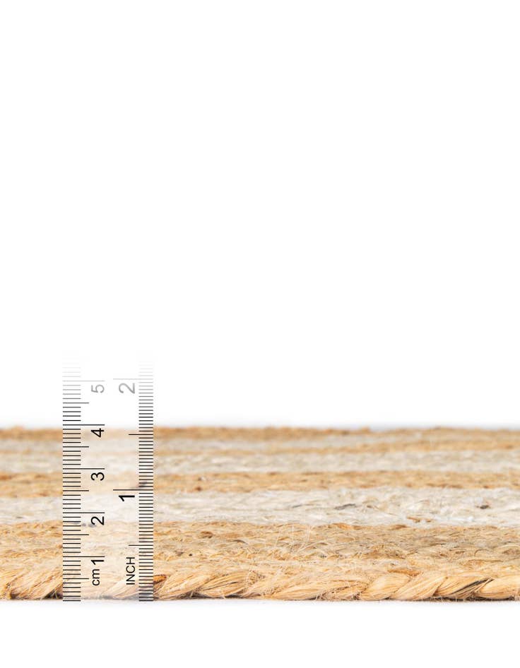 Detail image of  8' x 8'  Hand Scallop Braided Jute Square Rug