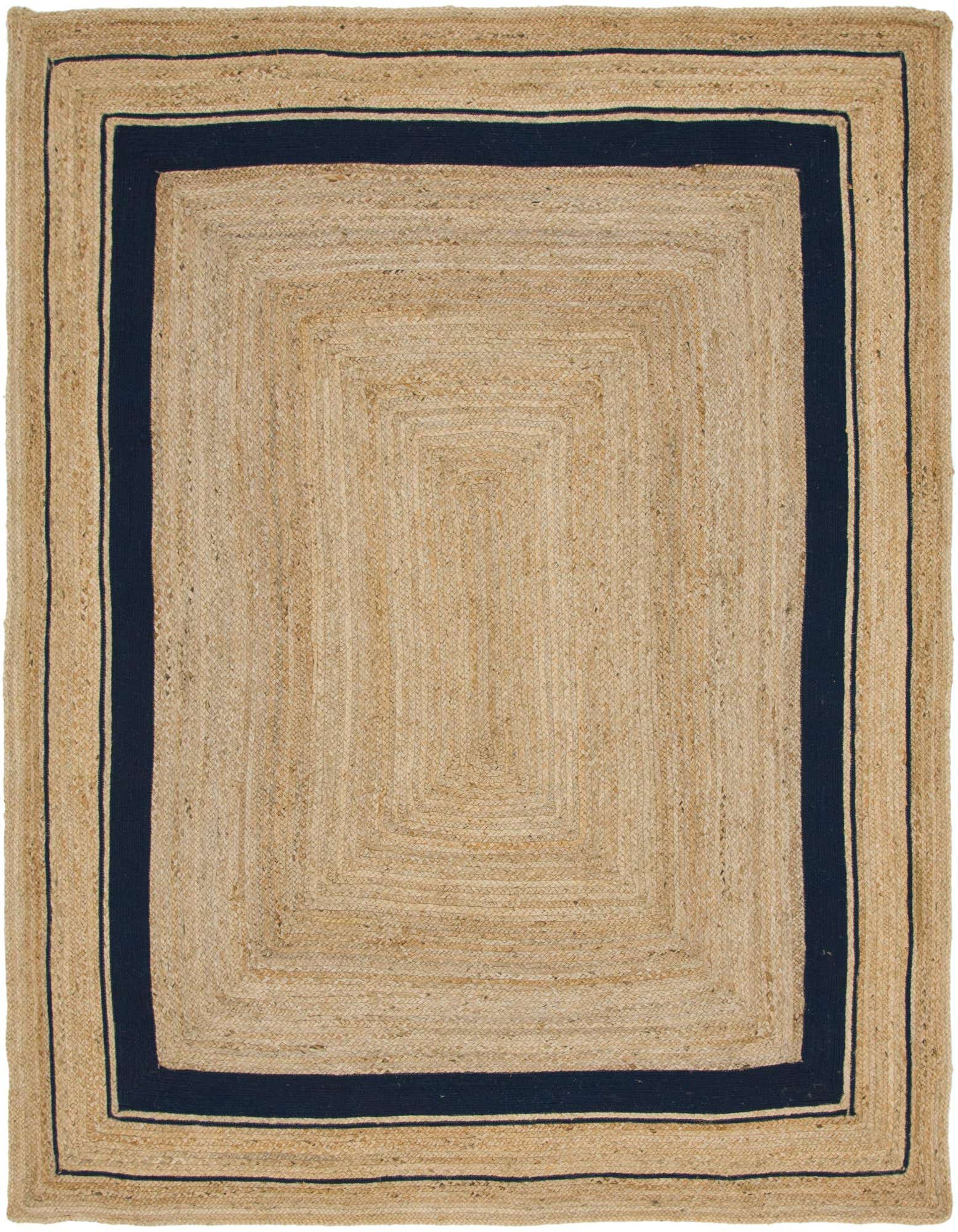 Primary image  8' x 10'  Hand Braided Jute Rug