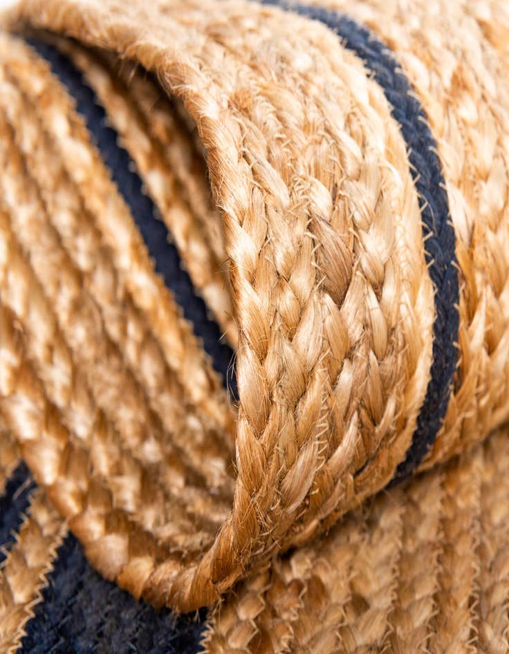 Detail image of  4' 1 x 6' 1  Hand Braided Jute Rug