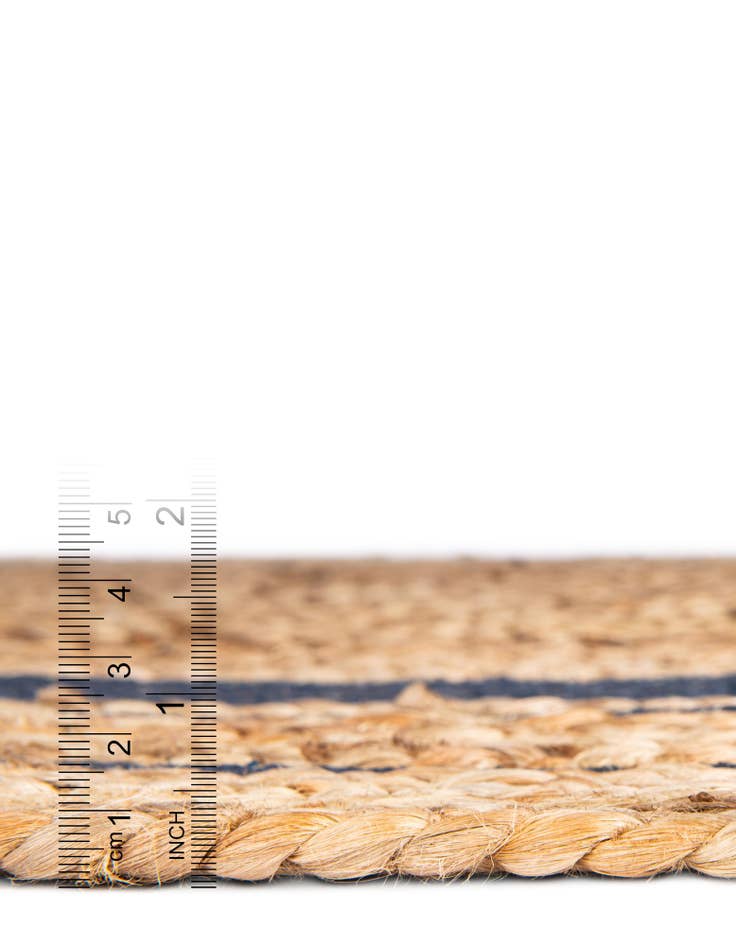 Detail image of  6' 1 x 9'  Hand Braided Jute Rug