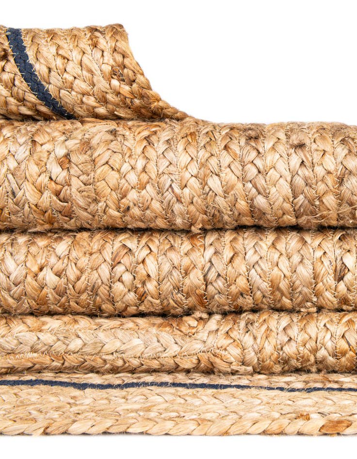 Detail image of  6' 1 x 9'  Hand Braided Jute Rug