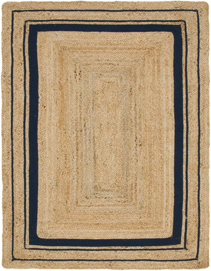 Detail image of  4' 1 x 6' 1  Hand Braided Jute Rug