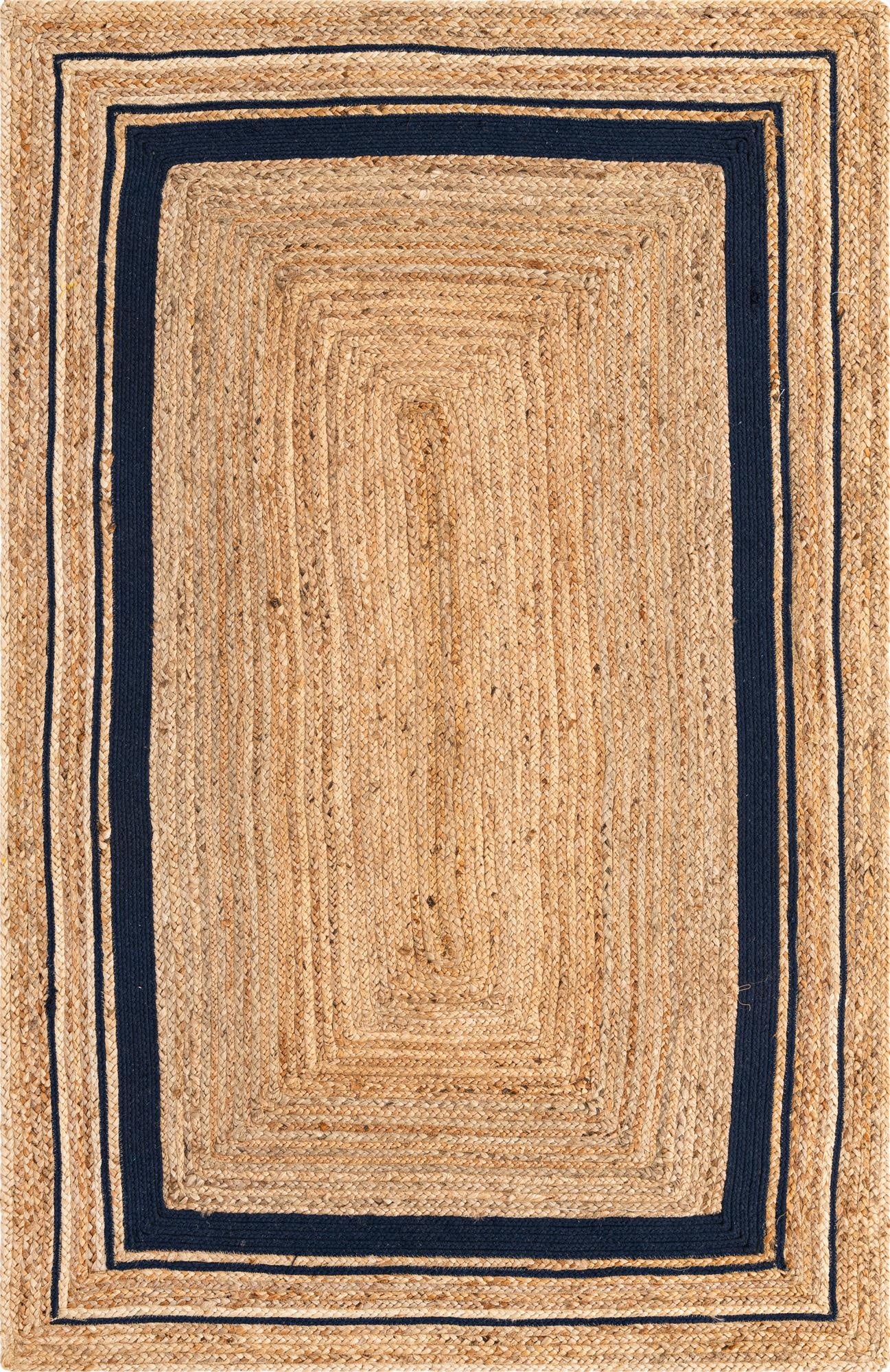  5' 1 x 8'  Hand Braided Jute Rug