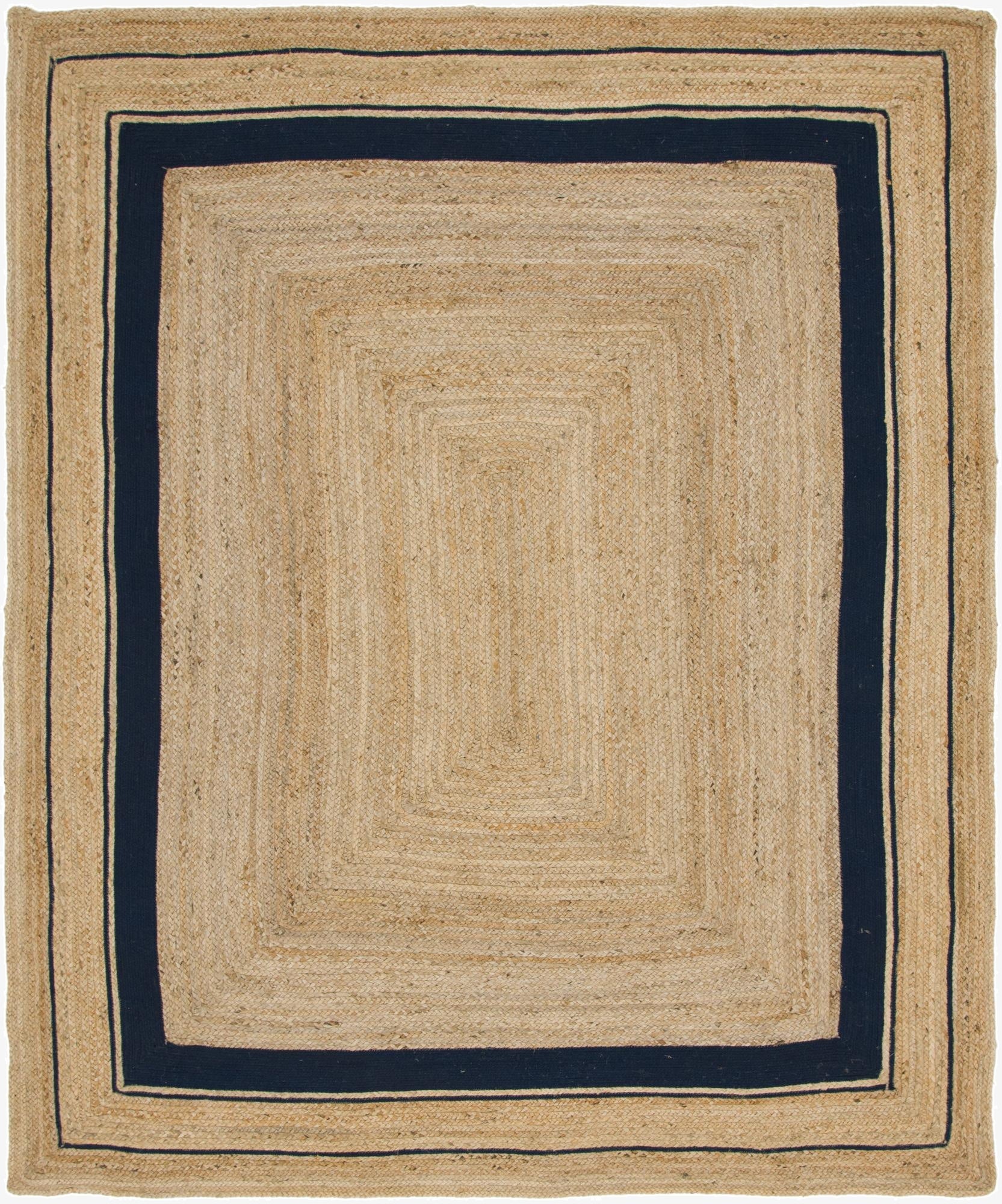 Primary image  8' x 10'  Hand Braided Jute Rug