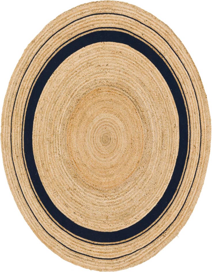 Detail image of  8' x 8'  Hand Braided Jute Round Rug