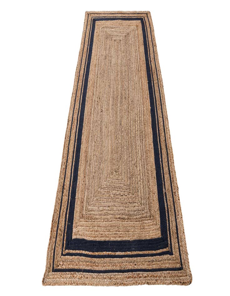 Detail image of  4' 3 x 9' 1  Hand Braided Jute Runner Rug