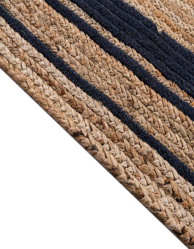 Detail image of  4' 3 x 9' 1  Hand Braided Jute Runner Rug